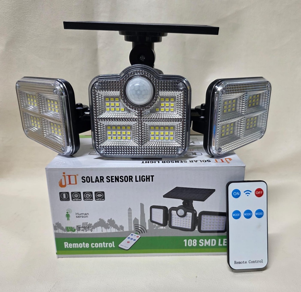 LAMPARA TRIPLE CON SENSOR DE MOVIMIENTO |JF-12688|