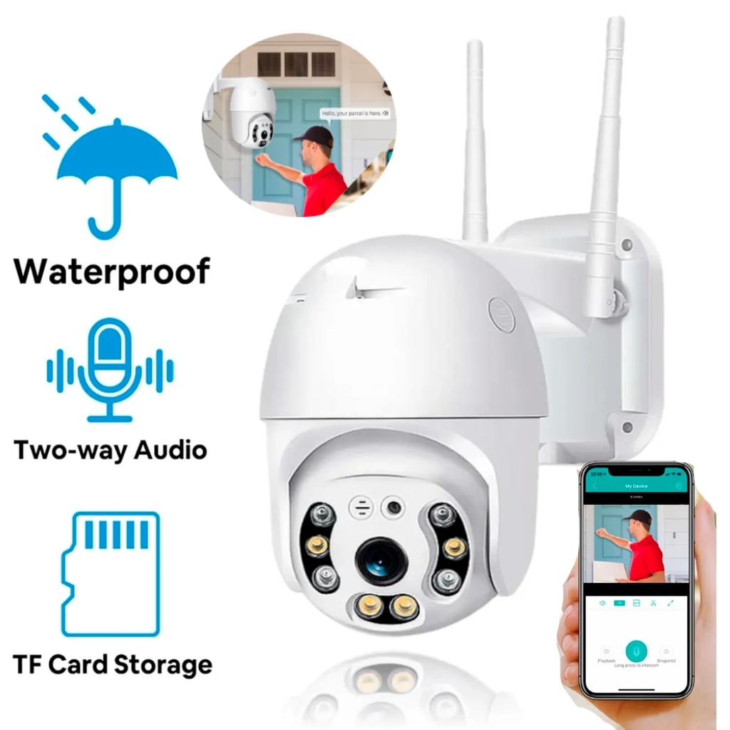 CAMARA DE SEGURIDAD INTERIOR Y EXTERIOR WIFI |A6-PRO-2K|