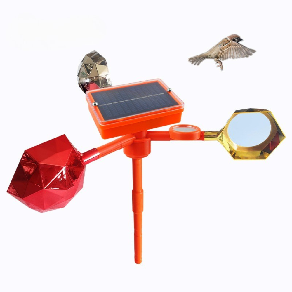 REPELENTE DE AVES GIRATORIO A COLORES, SOLAR Y CON VIENTO,  80 SONIDOS |MYPT-03|  