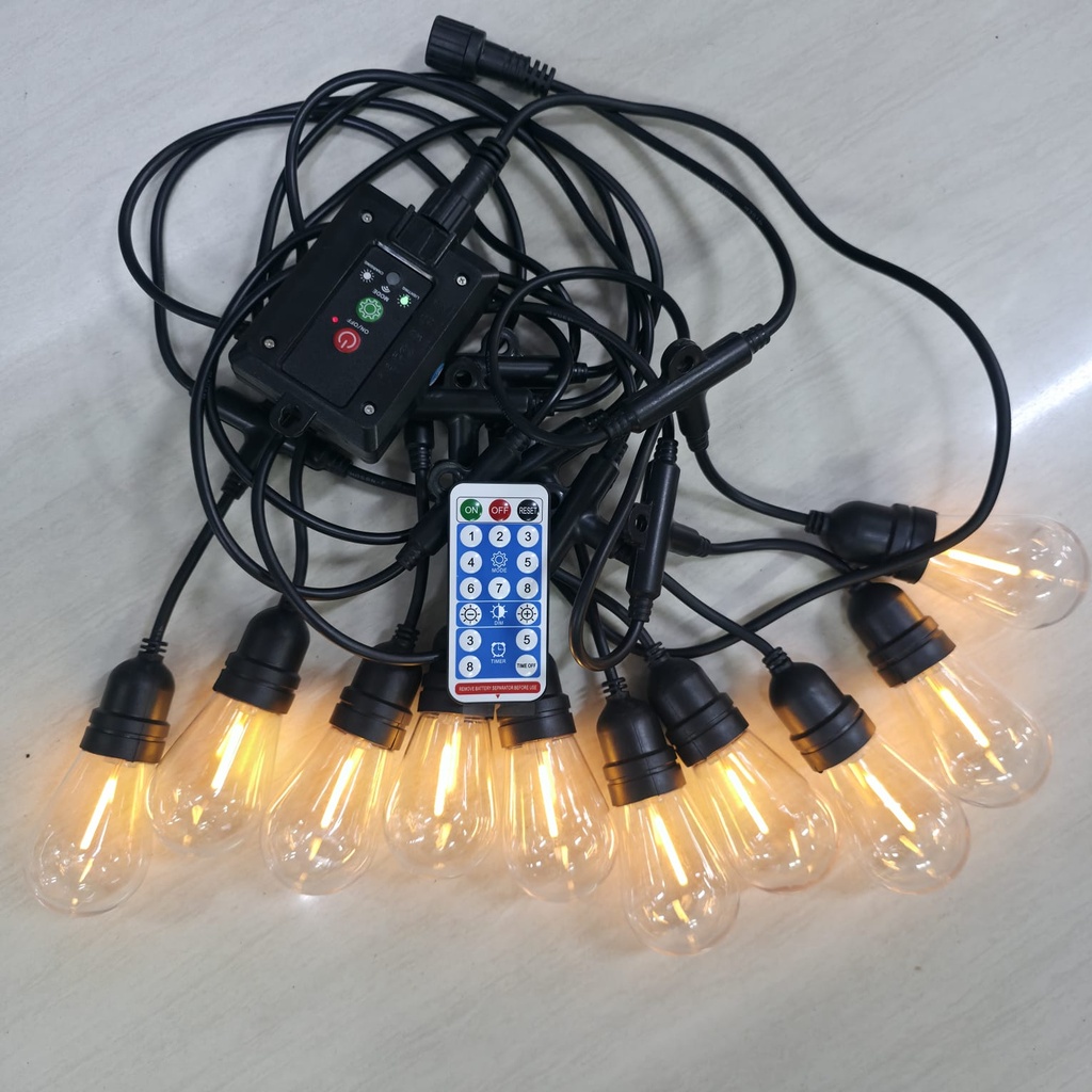GUIRNALDA SOLAR 5m CON 10 LUCES DE 8 TONOS |150493|
