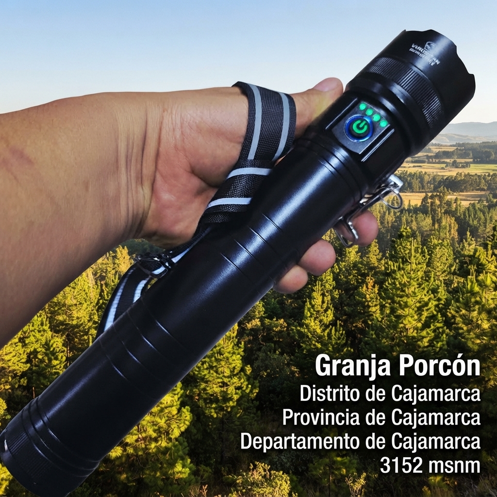 LINTERNA GIGANTE 30cm CON 9 BATERIAS DE LITIO RECARGABLE Y 3 LUCES DE COLORES |TY052|