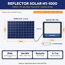 REFLECTOR SOLAR 175 LEDS, PANEL 55W, BATERIA LIFEPO4 45Ah, CON CONTROL REMOTO |JW-M1-1000|