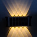 LUZ SOLAR DE PARED 8 LEDs BLANCO Y AMBAR |BK-8ByA|