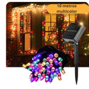 TIRA DE LUCES SOLAR MULTICOLOR NAVIDEÑAS -10M |SD12029|
