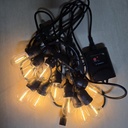 GUIRNALDA SOLAR DE 5M -10 LUCES AMBAR |F3579|