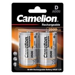 PILA RECARGABLE CAMELION D 2500mAh BL/2 |D2500BP2|