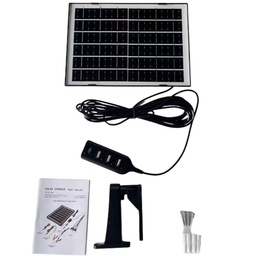PANEL SOLAR 8W CON SOPORTE Y ENTRADA USB |8W-HUB|