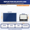 REFLECTOR SOLAR LED 644 LEDS + PANEL 50W, BATERIA LIFEPO4 30000mAh |JW-MTX-500|