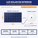 LUZ SOLAR DE INTERIOR 328 LEDS LUZ BLANCA + PANEL, BATERIA LIFEPO4 20000mAh |JW-XDD-100|
