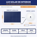 LUZ SOLAR DE INTERIOR 418 LEDS LUZ BLANCA + PANEL, BATERIA LIFEPO4 30000mAh |JW-XDD-200|
