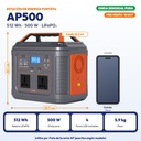 ESTACION DE ENERGIA PORTATIL 500W 512Wh BATERIA LIFEPO4 12.8V 42Ah ONDA PURA |SL-AP500|
