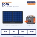 PANEL SOLAR MONOCRISTALINO PLEGABLE 30W 18V |SL-30W|