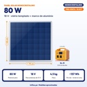 PANEL SOLAR MONOCRISTALINO 80W 18V |SL-80W|